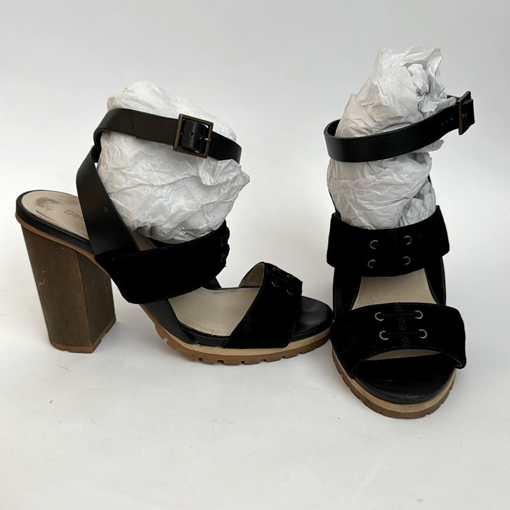 See by Chloe heel sandals black suede Size 37 Pre-Owned